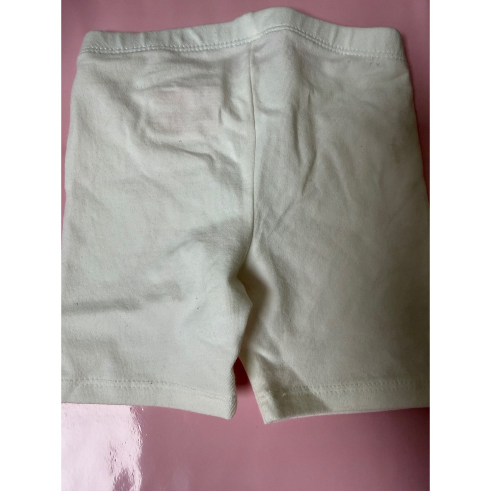 Cat Jack Toddler Girls White Bike Shorts Size 18M Cotton Blend - Picture 4 of 5
